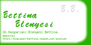 bettina blenyesi business card